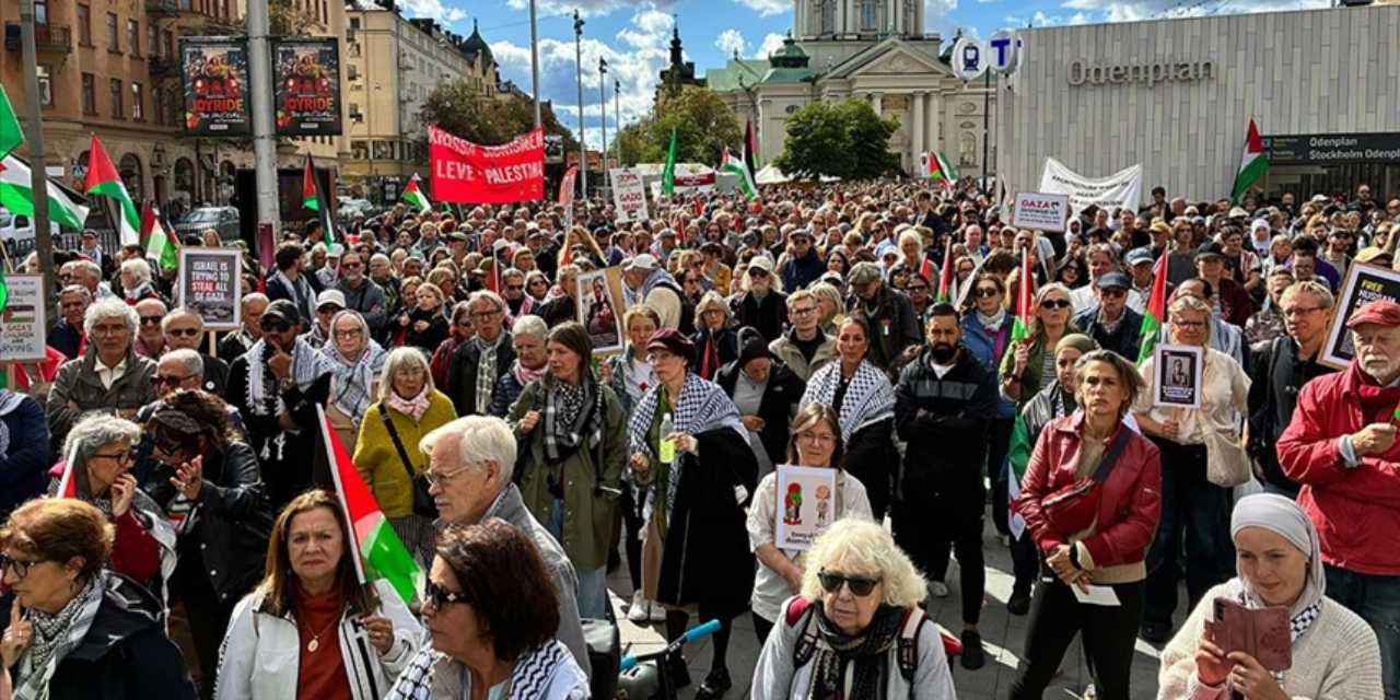 İsveç’te İsrail protestosu!