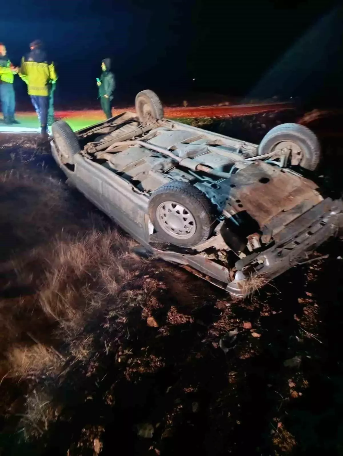 Afyonkarahisar’da Takla Atan Araçtan Sürücü Şans Eseri Kurtuldu