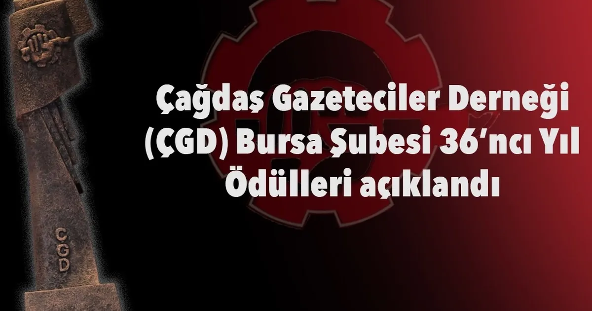 ÇGD Bursa Şubesi 36. yıl ödüllerini açıkladı… Basın Dayanışma Ödülü TELE1’e
