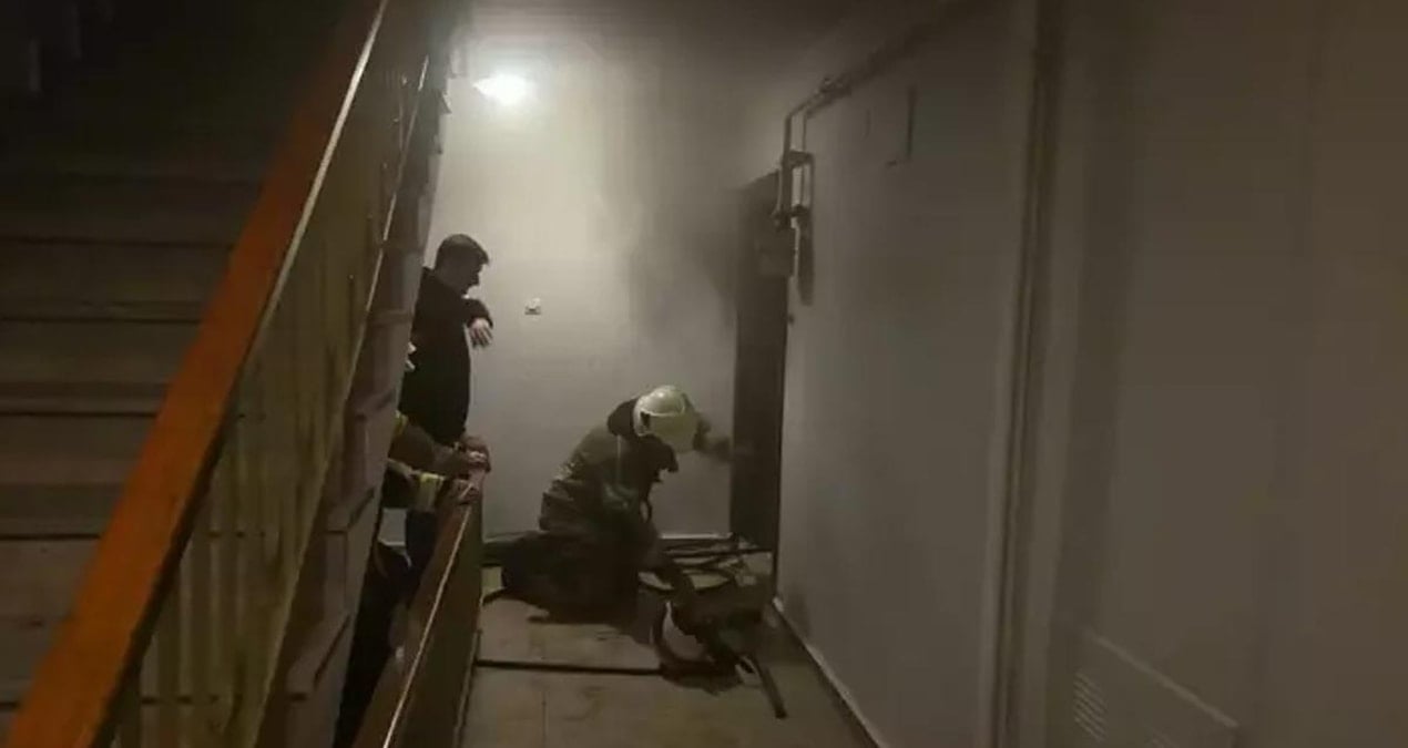 Mudanya’da 4 katlı binada yangın