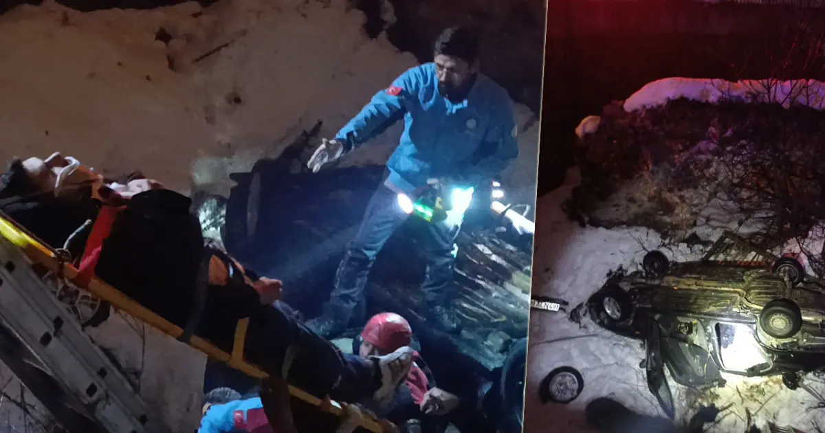 Köprüden uçan araçta 1’i ağır 5 yaralı | NTV Haber