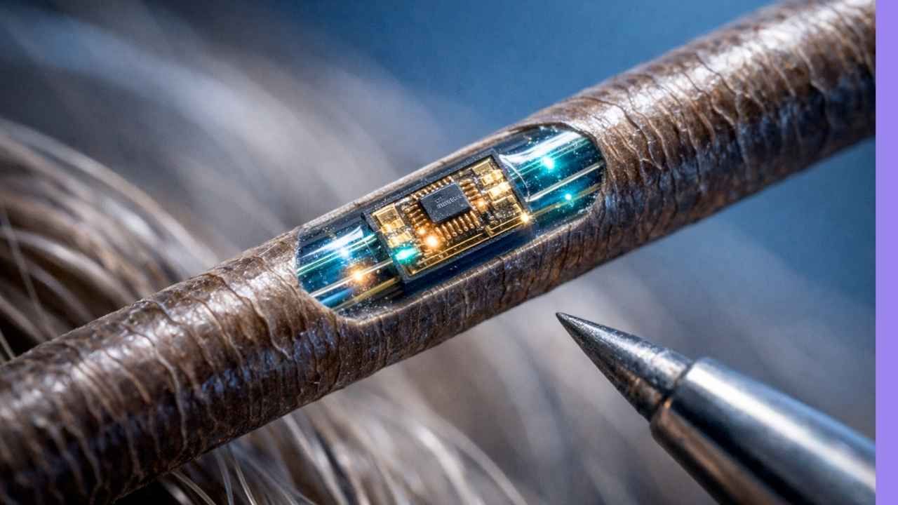 Saç telinden ince fiber çip elektroniği değiştiriyor