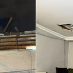 Firtinada cati parcalari koptu karsi binaya saplandi son anda kurtuldular tYaACNND